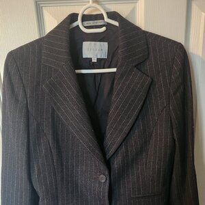 UK made Jigsaw Wool Pinstripe pant suit